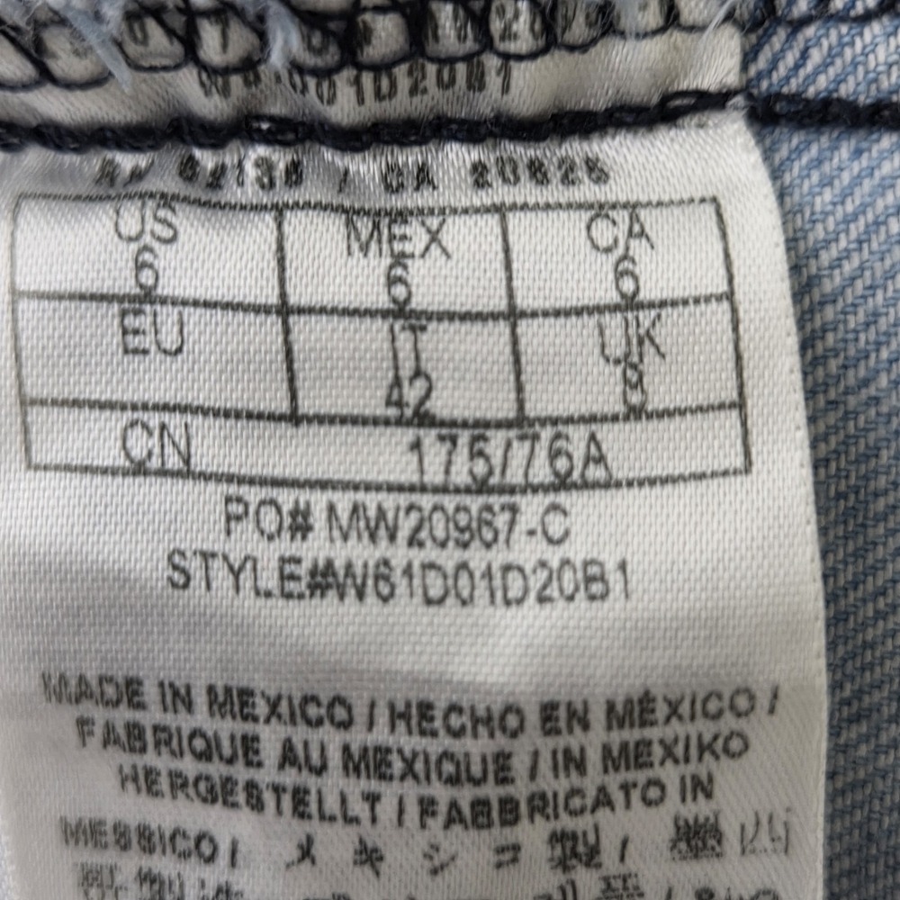Guess Los Angeles Overalls Womens SZ 6 Denim Skinny Leg Distressed Jumpsuit Y2K - Picture 12 of 13